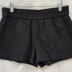 J. Crew Factory Women's Jacquard Pull On Black Boardwalk Shorts 3"